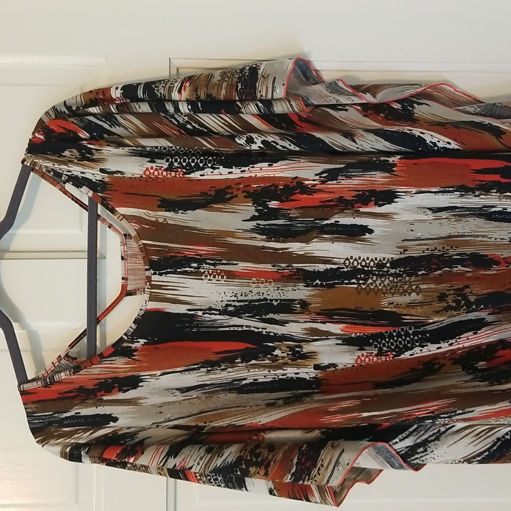 Round neck top with racerback detail